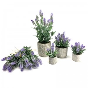 Moderna pianta artificiale in vaso Home Decor fiori di lavanda Disposizione Decorazione da tavolo